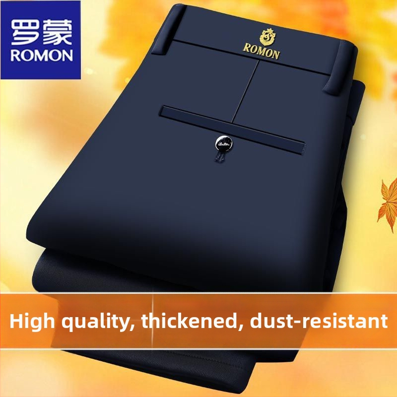 Pantaloni bărbați, croi drept, stil business formal, primăvara 2025, țesătură rayon/len