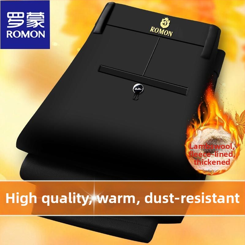 Pantaloni bărbați, croi drept, stil business formal, primăvara 2025, țesătură rayon/len