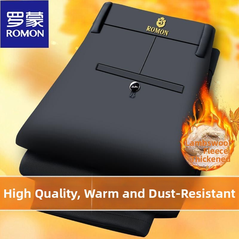 Pantaloni bărbați, croi drept, stil business formal, primăvara 2025, țesătură rayon/len