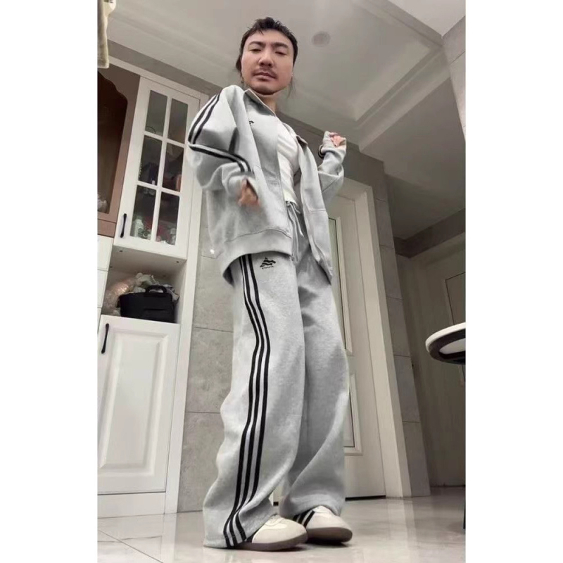 Ženski dvodijelni sportski set za opušten stil: gornji dio s sweatshirtom, izšiven, 95% poliester, japansko-korejski ležerni stil