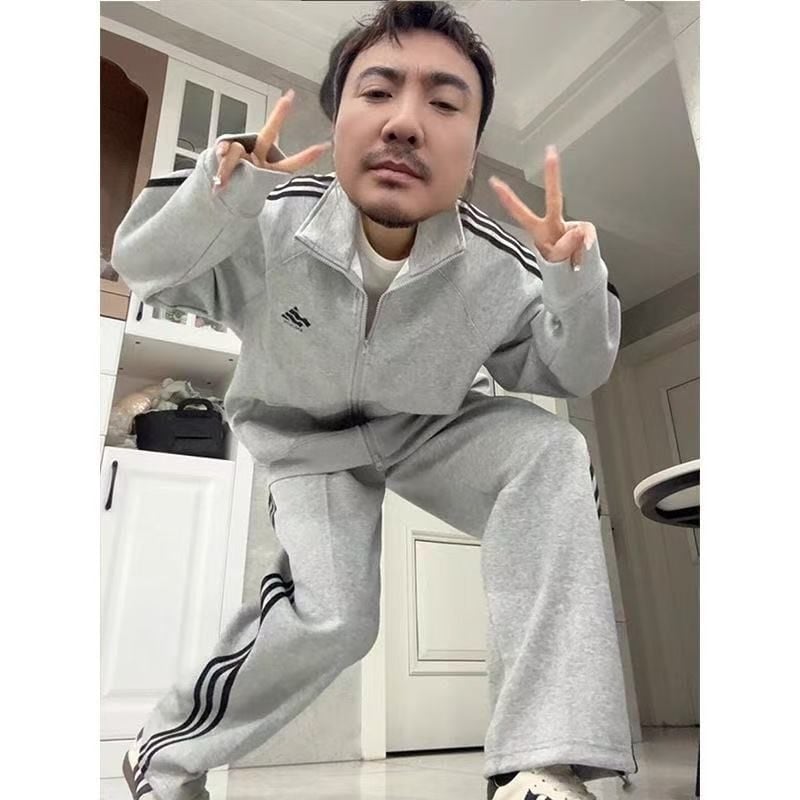 Ženski dvodijelni sportski set za opušten stil: gornji dio s sweatshirtom, izšiven, 95% poliester, japansko-korejski ležerni stil