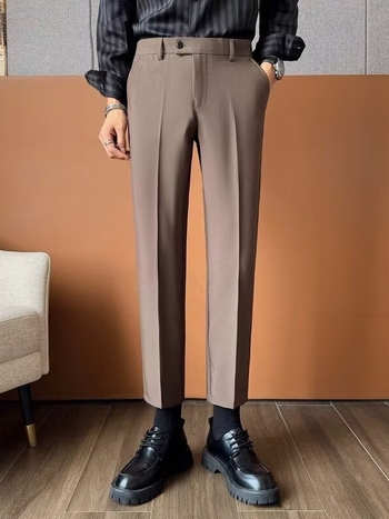 Αντρικοί χειμωνιάτικοι παντελόνες από βαμβάκι, χαλαρή εφαρμογή, 80% βαμβάκι, λεπτομέρεια φερμουάρ, μικροελαστικότητα