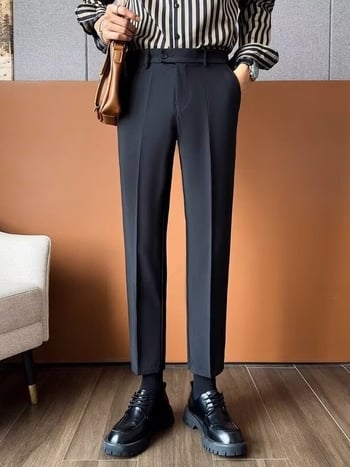 Αντρικοί χειμωνιάτικοι παντελόνες από βαμβάκι, χαλαρή εφαρμογή, 80% βαμβάκι, λεπτομέρεια φερμουάρ, μικροελαστικότητα