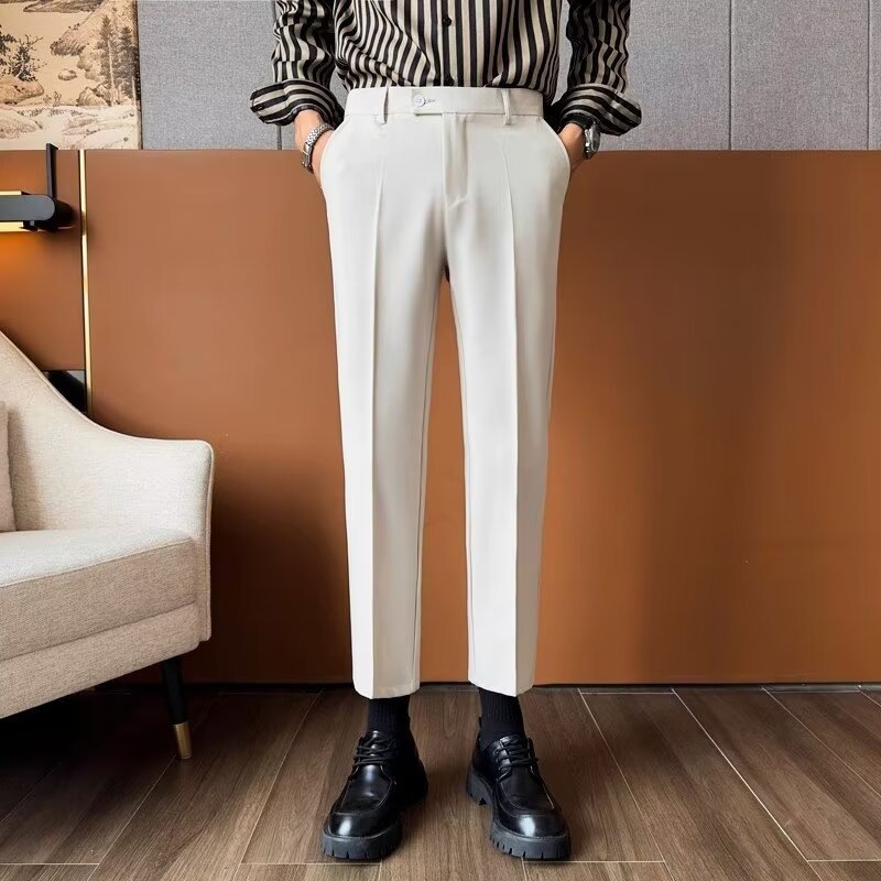 Αντρικοί χειμωνιάτικοι παντελόνες από βαμβάκι, χαλαρή εφαρμογή, 80% βαμβάκι, λεπτομέρεια φερμουάρ, μικροελαστικότητα