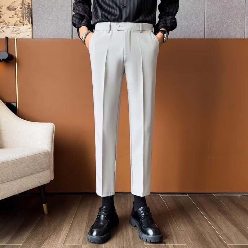 Αντρικοί χειμωνιάτικοι παντελόνες από βαμβάκι, χαλαρή εφαρμογή, 80% βαμβάκι, λεπτομέρεια φερμουάρ, μικροελαστικότητα