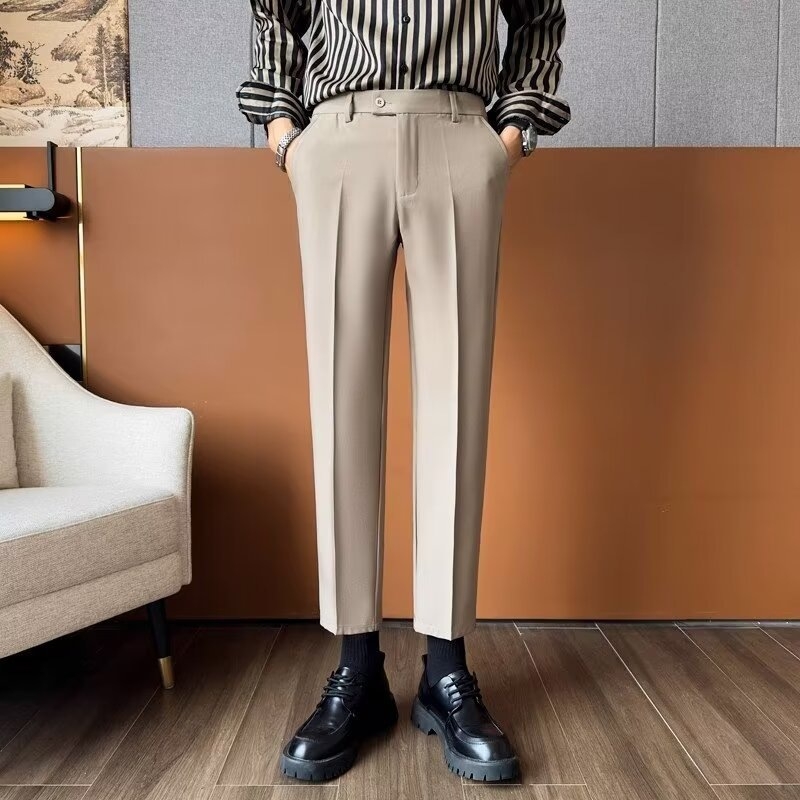 Αντρικοί χειμωνιάτικοι παντελόνες από βαμβάκι, χαλαρή εφαρμογή, 80% βαμβάκι, λεπτομέρεια φερμουάρ, μικροελαστικότητα