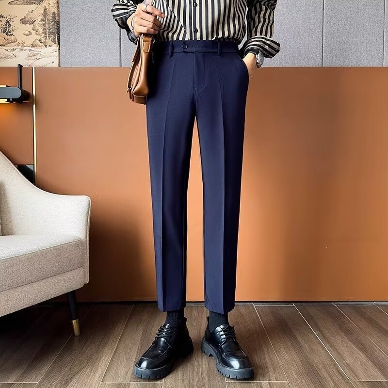 Αντρικοί χειμωνιάτικοι παντελόνες από βαμβάκι, χαλαρή εφαρμογή, 80% βαμβάκι, λεπτομέρεια φερμουάρ, μικροελαστικότητα