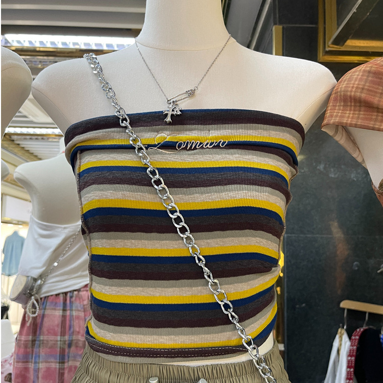 Tube top bez naramenica - 3D uzorak, poliesterska tkanina, uski kroj, ljeto 2025