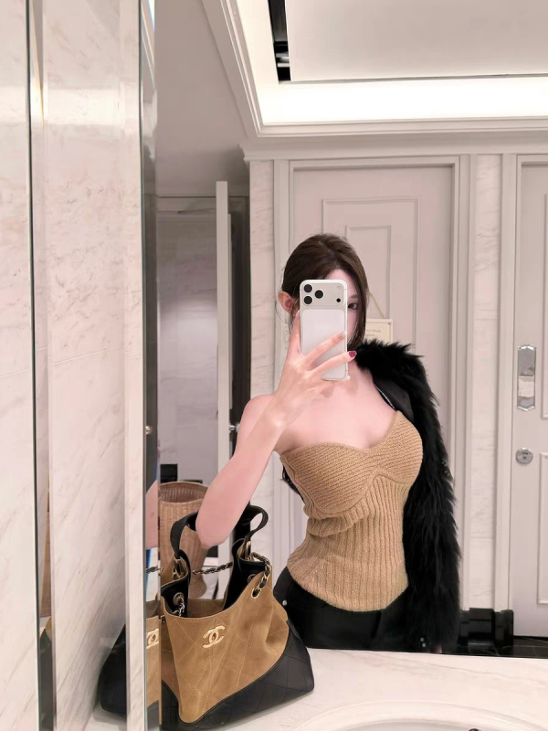 Earl Grey Warm Tea Pleteni tube top bez naramenica, uski kroj, duljina 40-50 cm, visoka elastičnost, pleteni materijal, glavni sastav: nylon <=30%