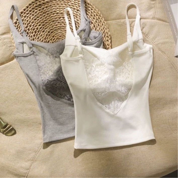 Norns Girl viskozni čipkasti top s otvorenim leđima i ugrađenom jastučićem za dekolte, vintage stil
