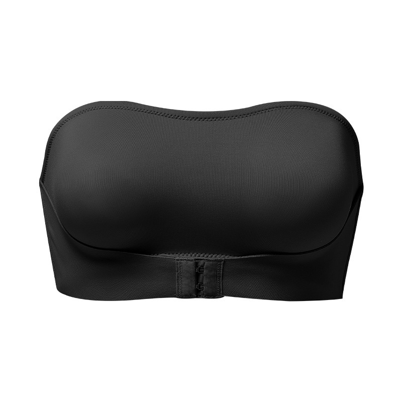 Bustier s prednjim zatvaračem, bez žice, najlon tkanina, puna šalica, ultra-tanki, bezšavni, dužina prsa.