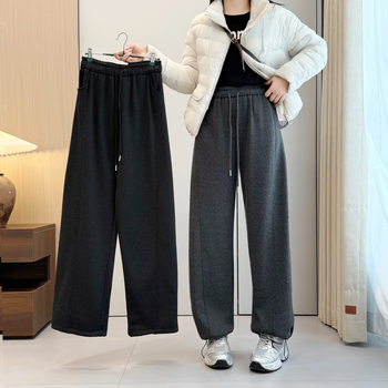 Pantaloni pentru femei iarnă 2025, poliester, 90–95% țesătură principală, talie elastică, fără călcare
