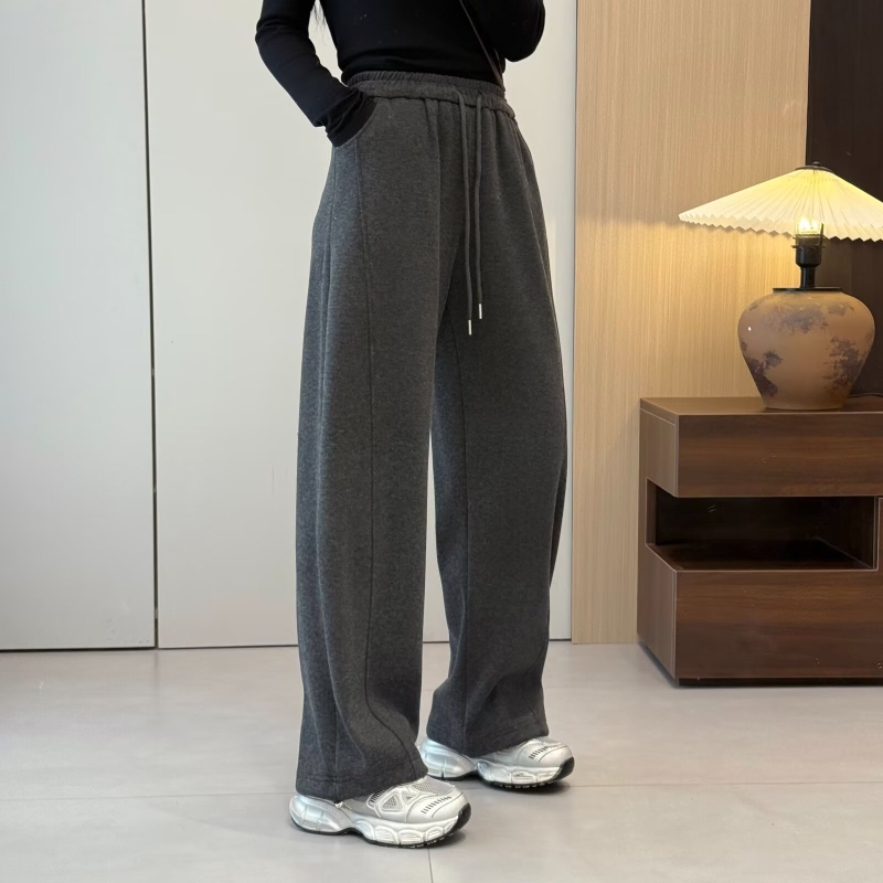 Pantaloni pentru femei iarnă 2025, poliester, 90–95% țesătură principală, talie elastică, fără călcare