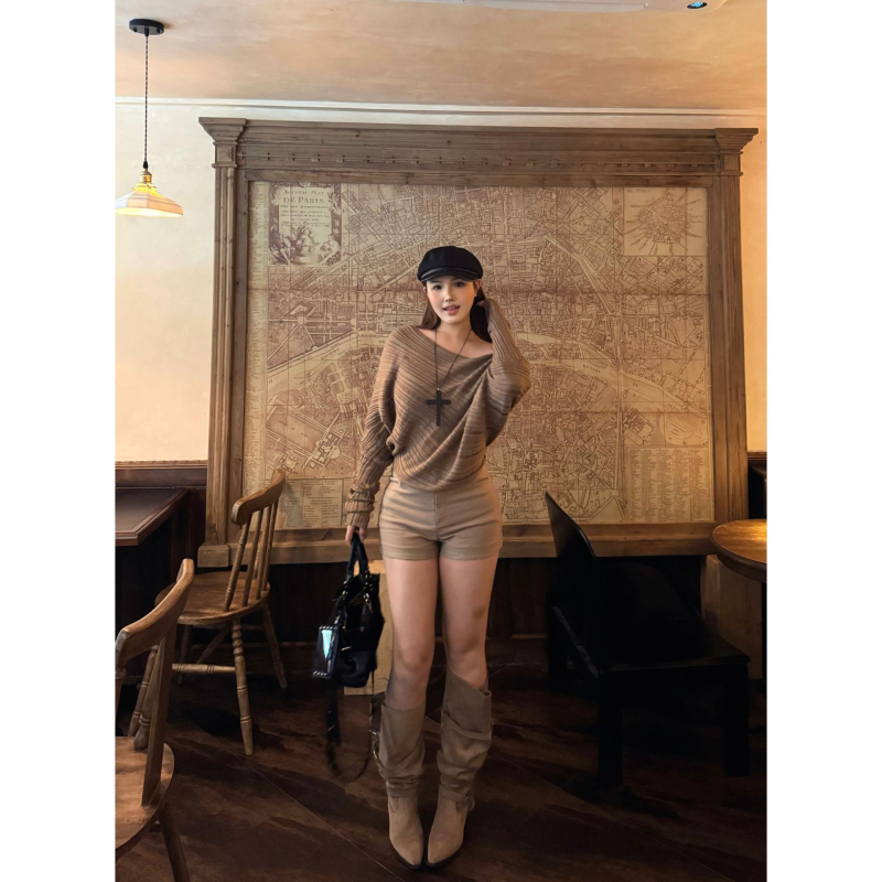 Dvostruki pleteni set s prozirnim uzorkom, dugi rukavi, viskozna vlakna 90–95%