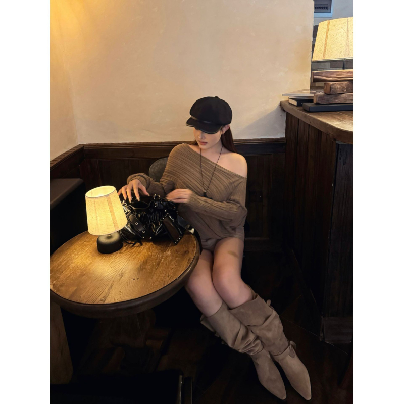 Dvostruki pleteni set s prozirnim uzorkom, dugi rukavi, viskozna vlakna 90–95%