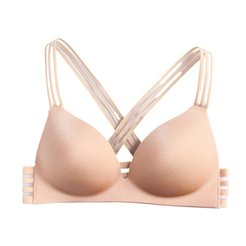 Sutien fără bretele din Ice Silk, fără cusături, cupă completă, cupe turnate ultra-subțiri, 85% Spandex/Lycra