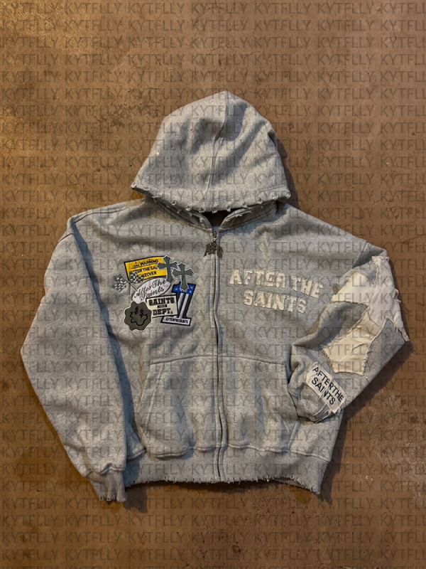 Ženski Y2K set u streetwear stilu: hoodie jakna i ravne hlače, otisak na poliesteru, 90–95% poliester, dugi rukavi, proljeće 2025