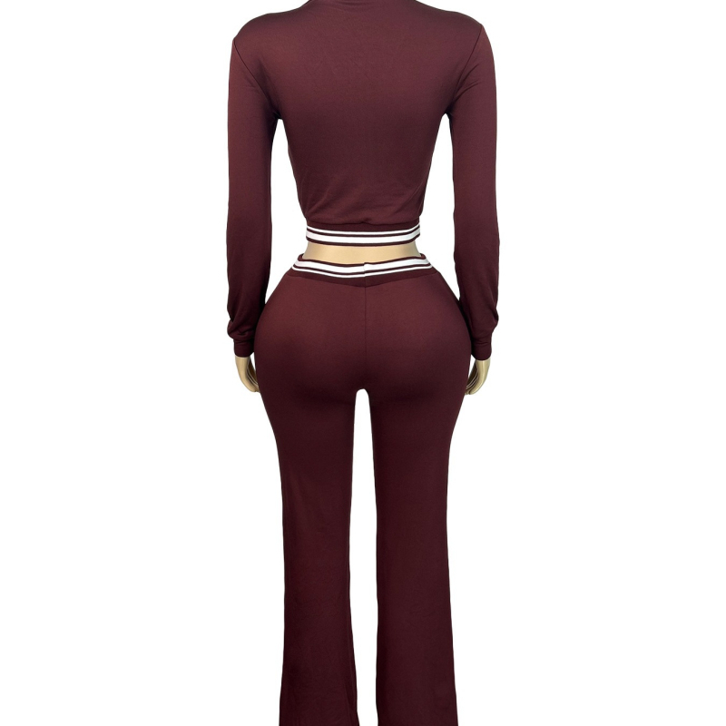 Costum dama din două piese cu rever, fermoar pe jumătate și șnur reglabil; pantaloni largi; material: mătase lapte; 90-95% poliester și 2% elastan; stil elegant pentru birou; vară 2025