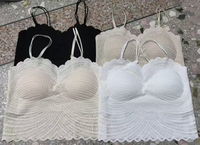 Camisolă pentru femei - Top tip tank, dantelă, nailon, stil sexy