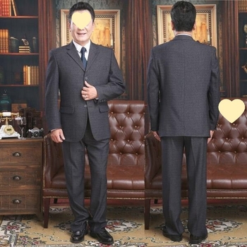 Costum bărbătesc pentru banchet și nuntă — Slim fit, rever plat, trei nasturi, corduroy cu in, primăvara 2025