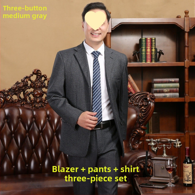 Costum bărbătesc pentru banchet și nuntă — Slim fit, rever plat, trei nasturi, corduroy cu in, primăvara 2025