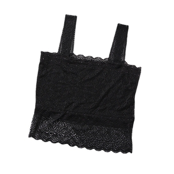 Csipkés váll nélküli camisole Bralette — hát nélküli kivitel, kupa nélkül, láthatatlan tartás, nylonos csipke