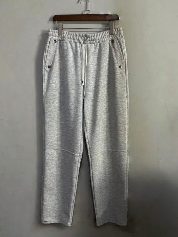 Pantaloni sport din bumbac pentru bărbați, croială dreaptă, largi, talie elastică, toamnă 2025