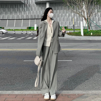 Ženski dvodijelni kostim s blejzerom: Chenille tkanina s 90–95% Spandexa; polo ovratnik; dugi rukavi; rukavi u stilu princeze; jednostruko zatvaranje