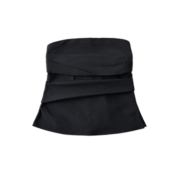 Top pentru femei fără bretele, slim-fit, fără mâneci, din amestec bumbac-poliester (50–70% bumbac, 30–50% poliester), lungime standard