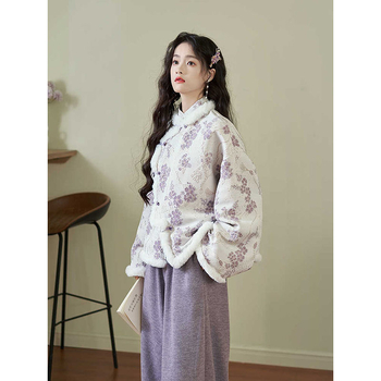 Двухчастен комплект: сако и панталони с широки крачоли, полиестерна тъкан (90-95% полиестер), дълги ръкави, литературно ретро стил, ежедневен костюм, зима 2024