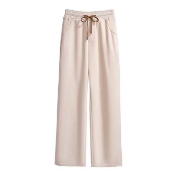 Дамски ежедневни панталони от Chenille, прави крачоли, полиестерова смес, микроеластичност, пролет 2023