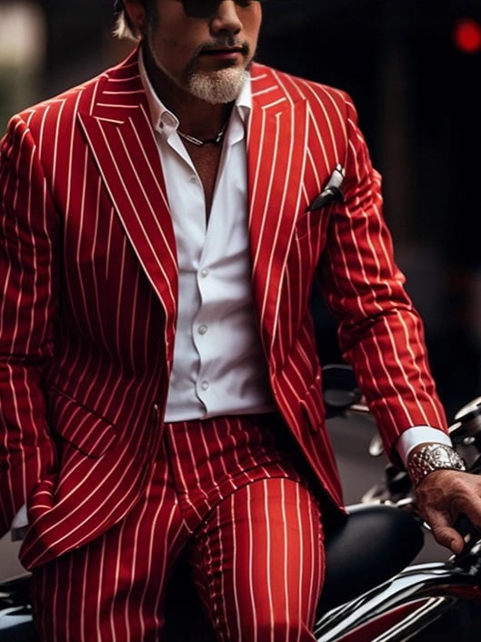 Muško casual poslovno sako s britanskim stilom, digitalni print, poliester tkanina, poliester podstava, kopča na jedno dugme