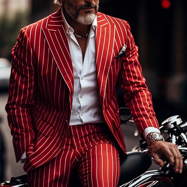 Muško casual poslovno sako s britanskim stilom, digitalni print, poliester tkanina, poliester podstava, kopča na jedno dugme