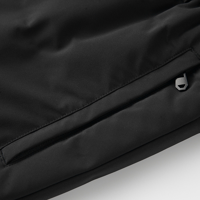 Мъжки пухени панталони, прав крак, средна талия, връзка за стягане, полиестерно-блендована тъкан