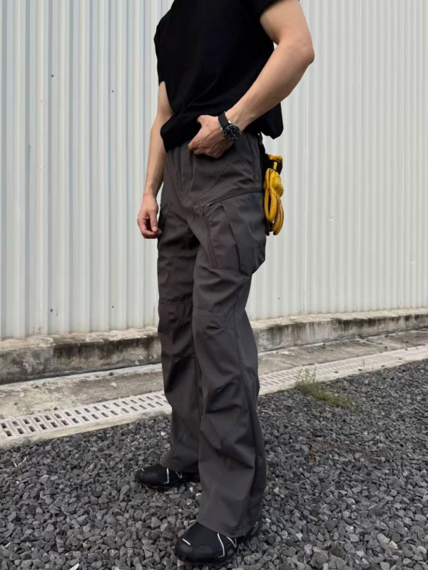 Auticup Ranger Outdoor Cargo hlače s više džepova, 3D krojenje, otporan najlon, zatvarač, ravni kroj, zimska kolekcija