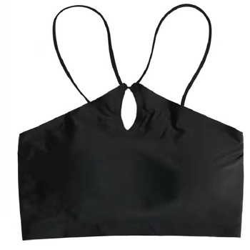 Wrap grudnjak/top, halter sexy stil, bez žice, Ice Silk materijal, najlon, tanke oblikovane šalice, puna šalica