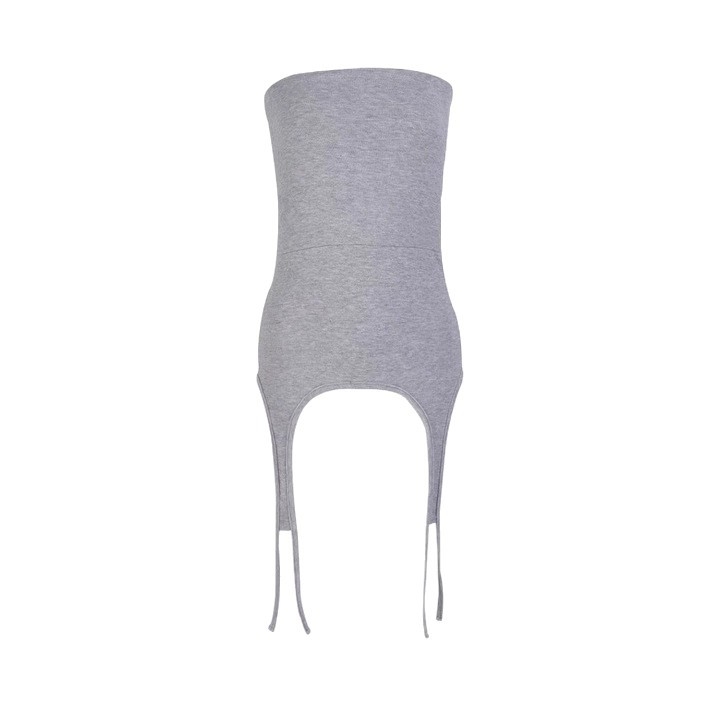 Tube top bez naramenica – uski kroj, ultra kratka duljina (≤40 cm), poliester, japansko-korejski ležerni stil, ljeto 2025