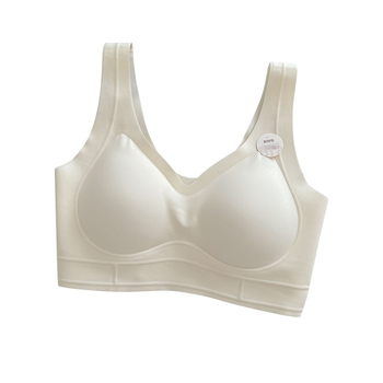 Ženski grudnjak plus veličine od ice silk, bezšiven, široke naramenice, bez magneta, čvrsti košar, kod 1350, prekrasan leđa