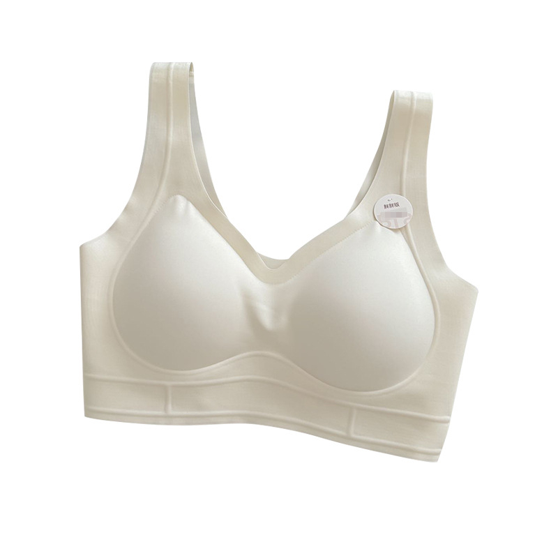 Ženski grudnjak plus veličine od ice silk, bezšiven, široke naramenice, bez magneta, čvrsti košar, kod 1350, prekrasan leđa