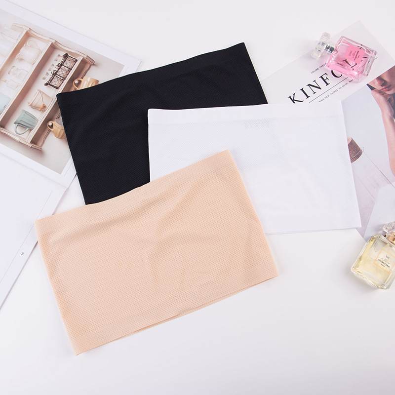 Strapless grudnjak za omatanje prsa, Ice Silk tkanina, Nylon 85%, jedinstven dizajn, prozračan