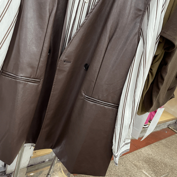 Costum casual pentru femei – 3D pattern, denim cu PU, cusătură colaj, primăvara 2026, stil japonez și coreean