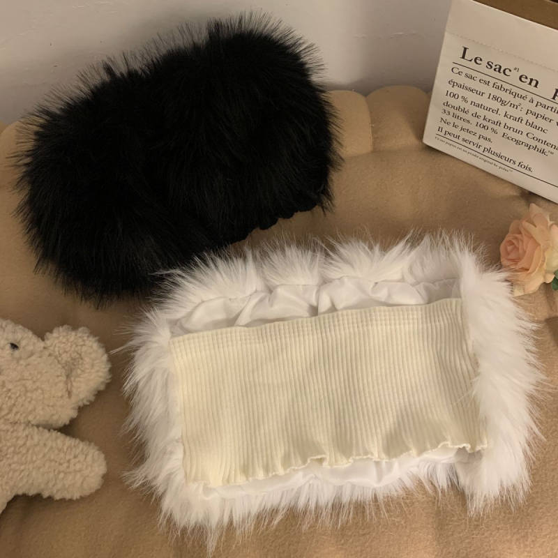 Top tubular fără bretele, croială Slim, poliester, microelastic