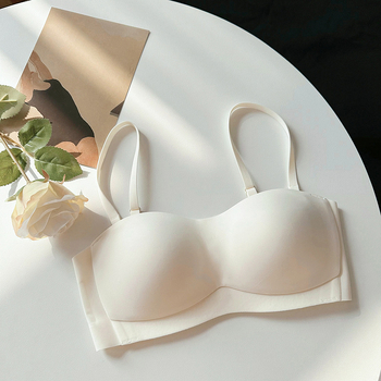 Nylon bandeau melltartó – Összehúzás, Légáteresztő, Kényelmes (Anyag: Nylon; Kategória: Bandeau melltartó; Funkciók: Összehúzás, Légáteresztő, Kényelmes; Kosár típus: Vékony mold; Hossz: Mellkasig)