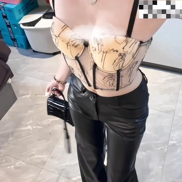 Crne PU kožne hlače za žene, široki kroj, visokim strukom, casual stil