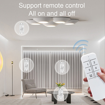 WiFi διακόπτης με ασύρματο τηλεχειριστήριο – ρετρόφιτ για την εφαρμογή EWeLink, χρονόμενος έλεγχος μέσω εφαρμογής, χωρίς καλωδίωση, 90-250V AC, πάνελ ABS+PC, φύλλο χαλκού