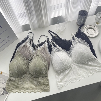Bezgrudni čipkasti topić za žene – push-up, puna cupa, prozračni najlon 70–80%