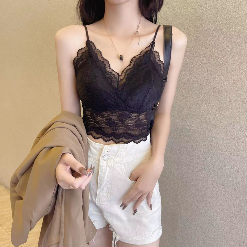 Bezgrudni čipkasti topić za žene – push-up, puna cupa, prozračni najlon 70–80%