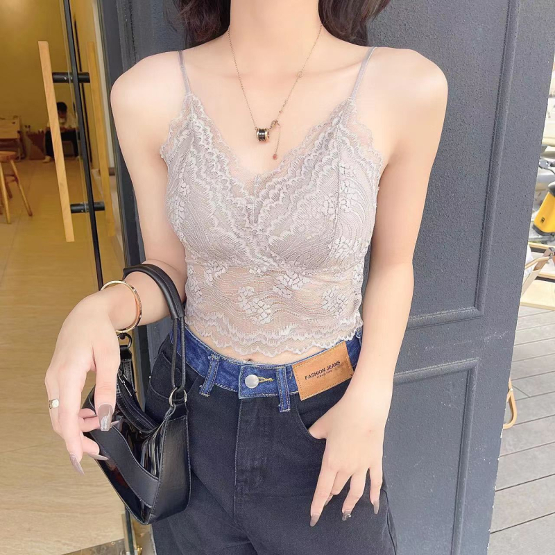 Bezgrudni čipkasti topić za žene – push-up, puna cupa, prozračni najlon 70–80%