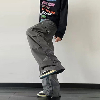 Unisex cargo hlače, slobodnog kroja, širokih nogavica, srednji pojas, debelo modalno vlakno, mikroelastičnost