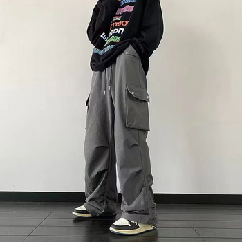 Unisex cargo hlače, slobodnog kroja, širokih nogavica, srednji pojas, debelo modalno vlakno, mikroelastičnost